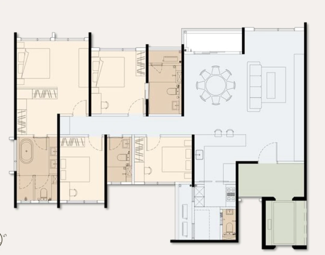 Accent Residence TYPE A 1880 SF floor plan