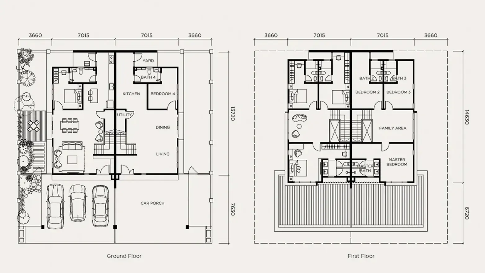 Embun Hills 2-STOREY CLUSTER · 2,509 SQFT · 4 BEDROOM floor plan
