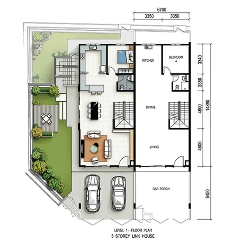 Ferringhi Hills Level 1 floor plan