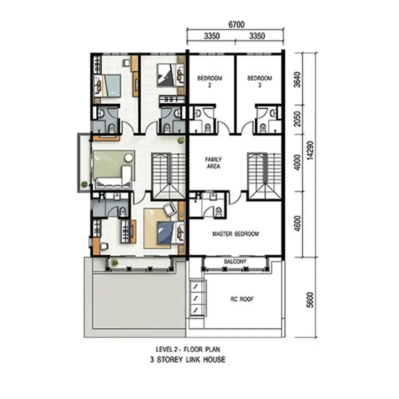 Ferringhi Hills Level 2 floor plan
