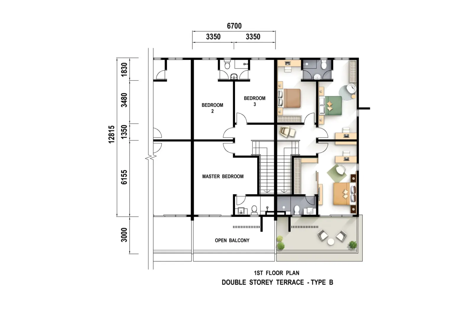 IMPIANA UPEH Type B First Floor floor plan