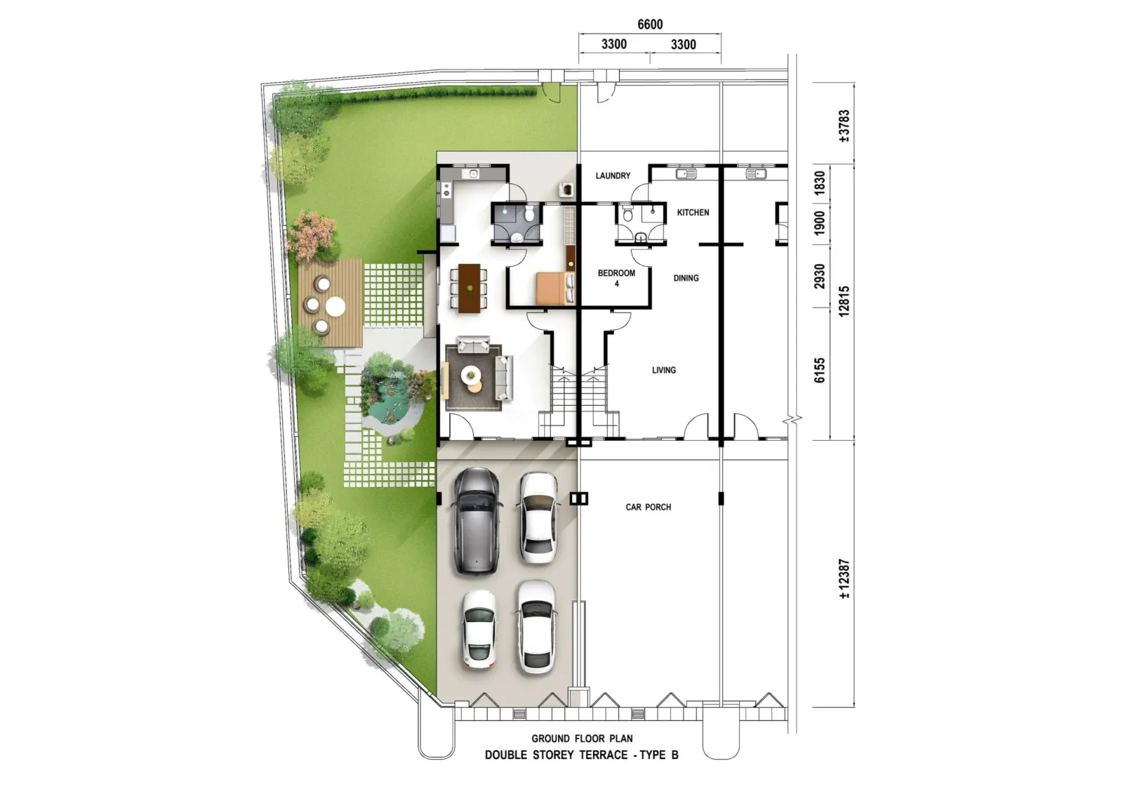 IMPIANA UPEH Type B Ground Floor floor plan